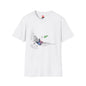 Revotees Banksys Dove of Peace Flying Dove with Olive Branch Earth Heart Graphic T-Shirt - alternate view 3