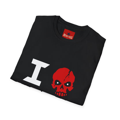 I Love Metal T-Shirt — Red Skull Heavy Metal Band Tee