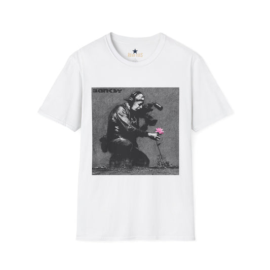 Revotees Banksy Flower Thrower Urban Street Art Graphic T-Shirt