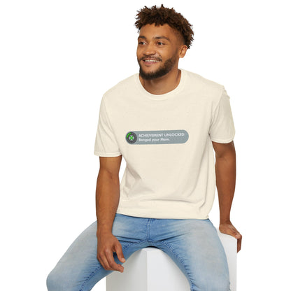 T-Shirt — "Achievement Unlocked: Banged Your Mom" Gamer Humor Tee