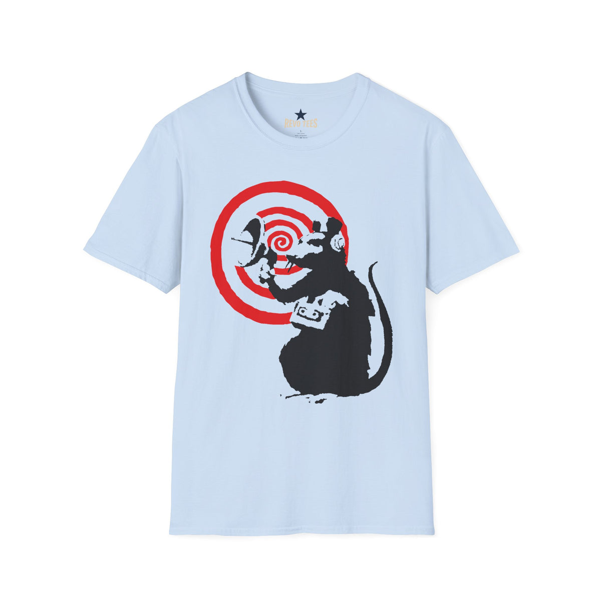 Revotees Banksy Style Rat Target Street Art Graphic T-Shirt - alternate view 4