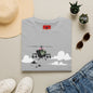 Banksy Helicopter Pilot Graphic T-Shirt — Vintage Chopper Clouds Design