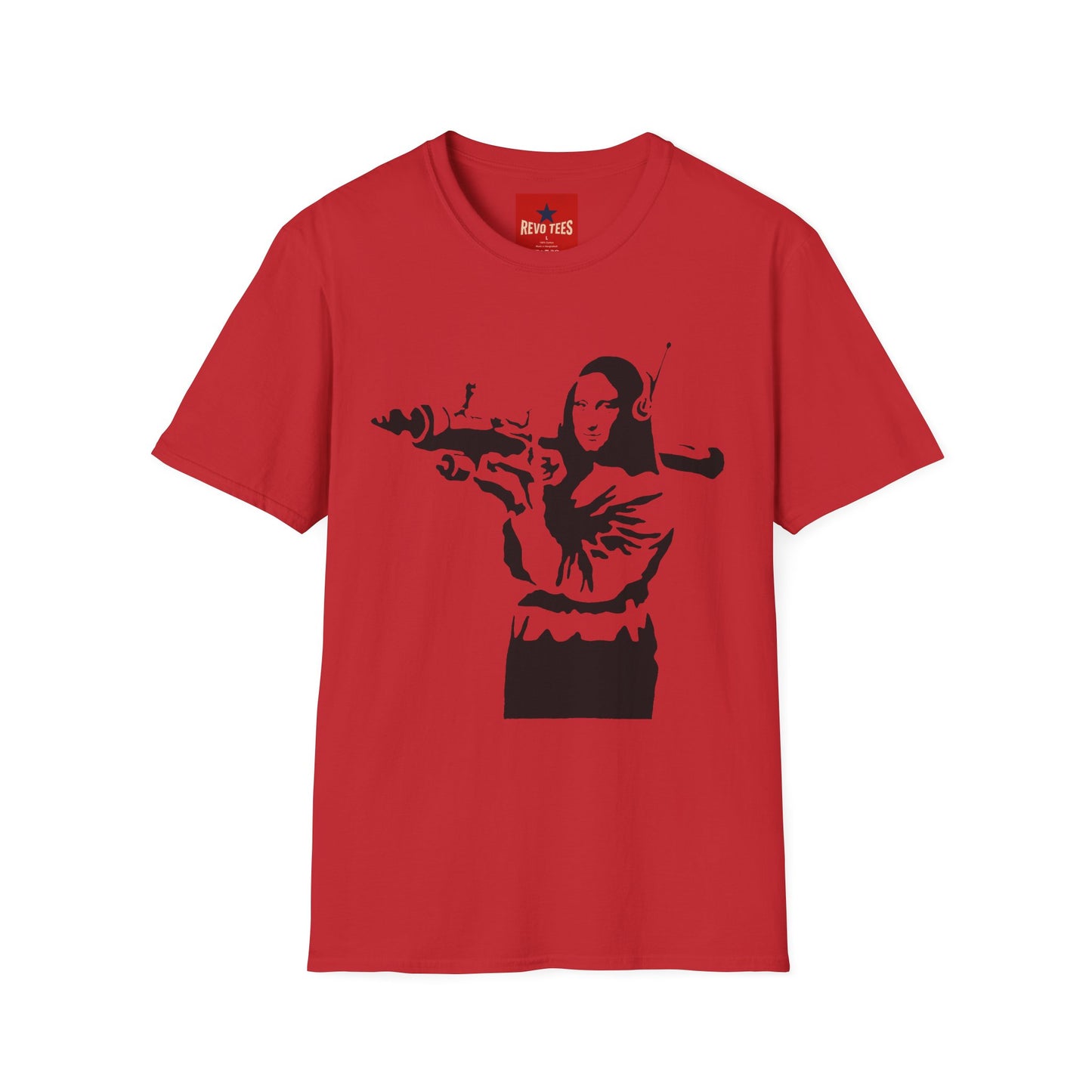 Banksy - Mona Lisa Spray Paint T-Shirt — Street Art Parody Tee