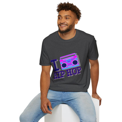 Hip Hop Boombox T-Shirt — "I  Hip Hop" Retro Music Tee