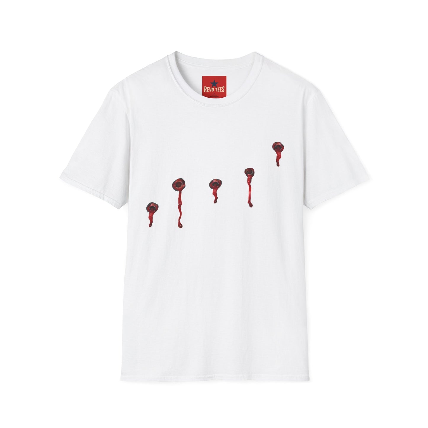 T-Shirt — Minimal Red Drip Eyeballs Graphic Tee