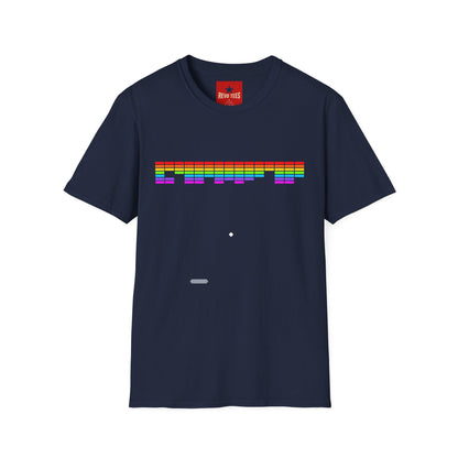 Rainbow Equalizer T-Shirt — Retro Audio Bars Pride Tee