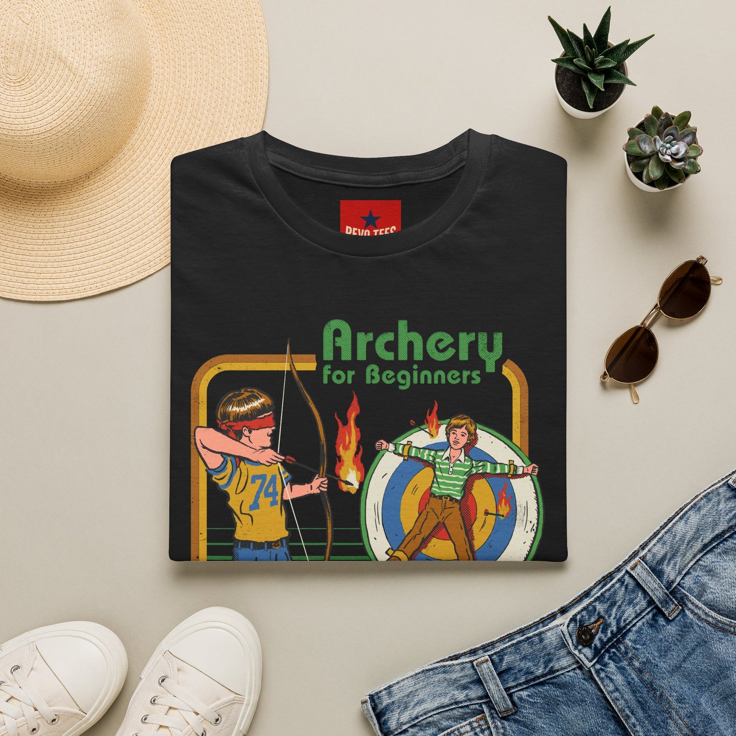 Archery for Beginners T-Shirt — Retro Kids' Archery Practice Graphic Tee