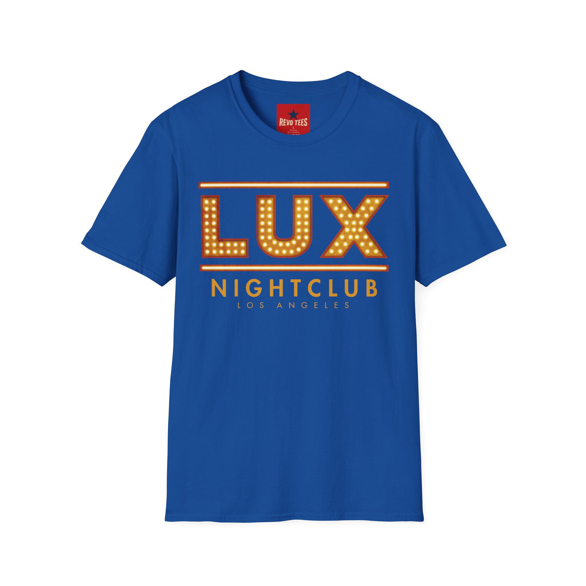Revotees Lux Nightclub Graphic Retro Marquee Sign for Club Fans Party Nights T-Shirt - alternate view 9