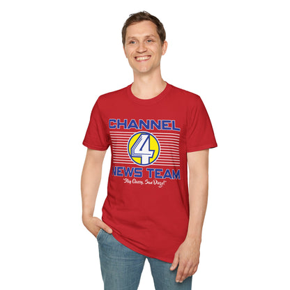 Channel 4 News Team T-Shirt — Retro Broadcast Graphic Tee