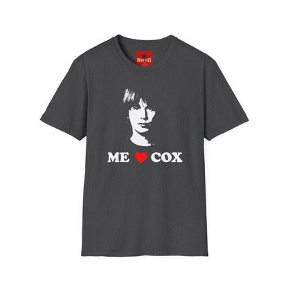 T-Shirt — 'ME LOVE COX' Retro Portrait Tee (Vintage Rock Fan Shirt)