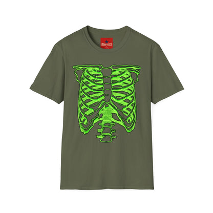 T-Shirt — Neon Green Rib Cage Graphic Tee