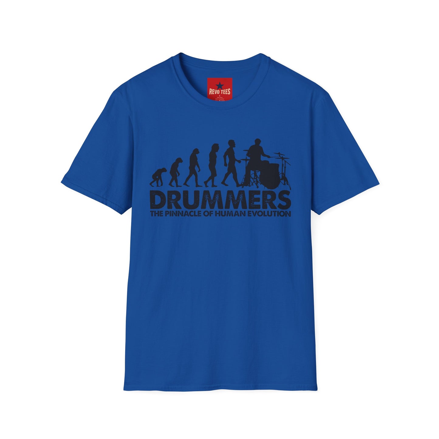 Evolution of Drummers - Unisex Softstyle T-Shirt