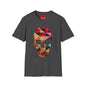 Geometric Colorblock Skull T-Shirt