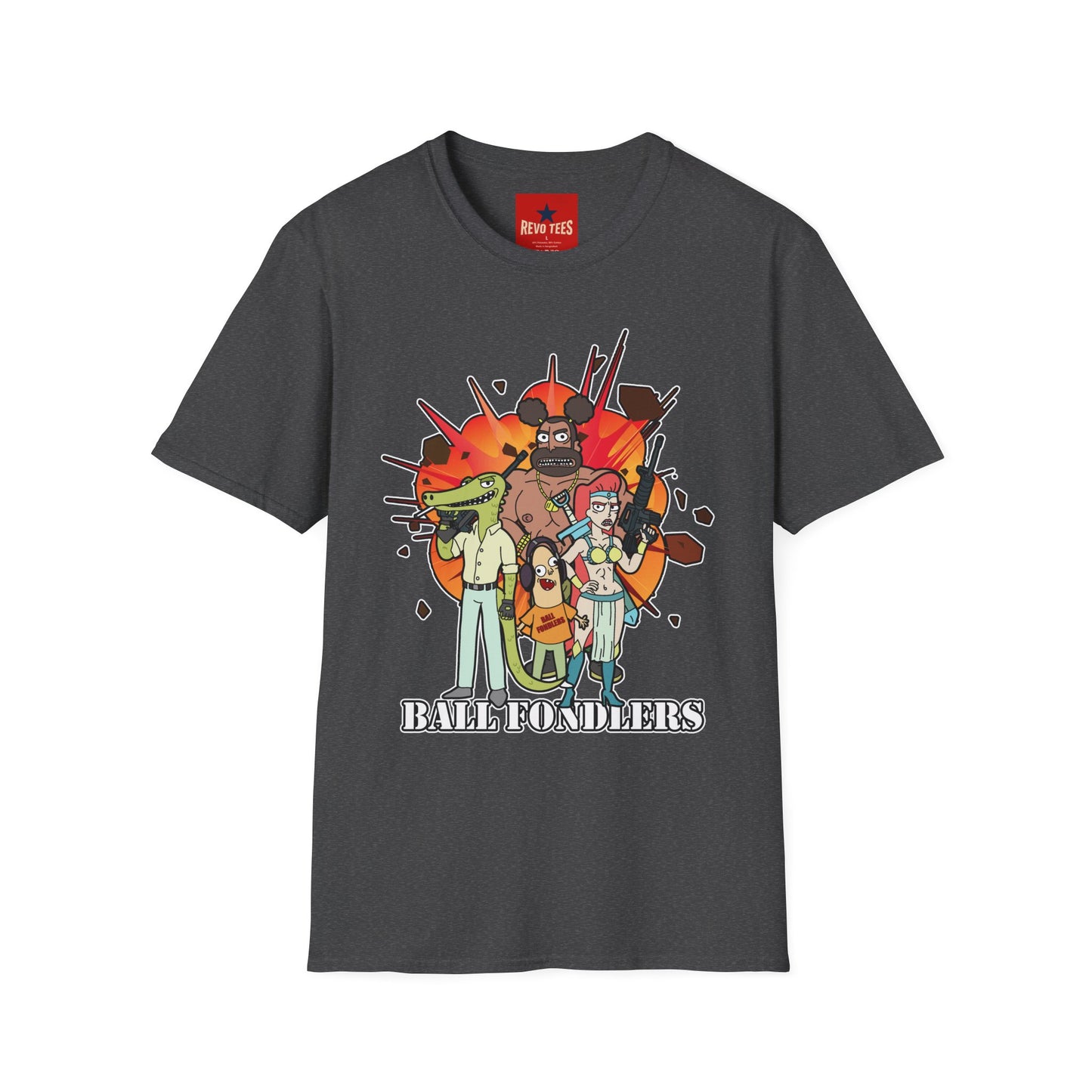 Cartoon Apocalypse T-Shirt — Retro Comic Crew with 'Built to Deliver' Design