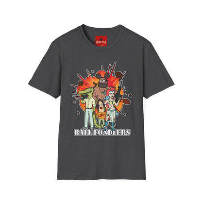 Cartoon Apocalypse T-Shirt — Retro Comic Crew with 'Built to Deliver' Design