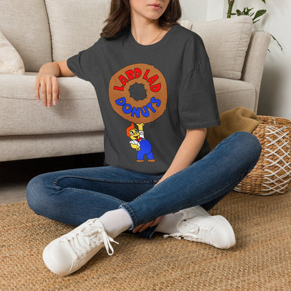 Donut Vintage Logo T‑Shirt — "Lard Lad Donuts" Cartoon Tee
