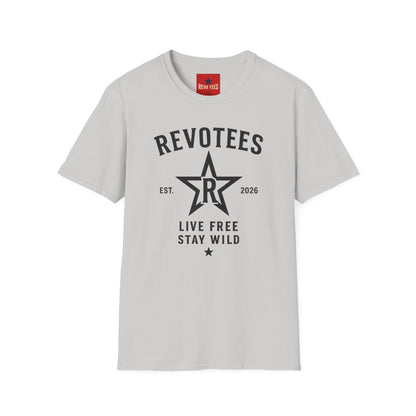REVOTEES Graphic T-Shirt — "Revotees" Star Logo Tee (Est. 2026)
