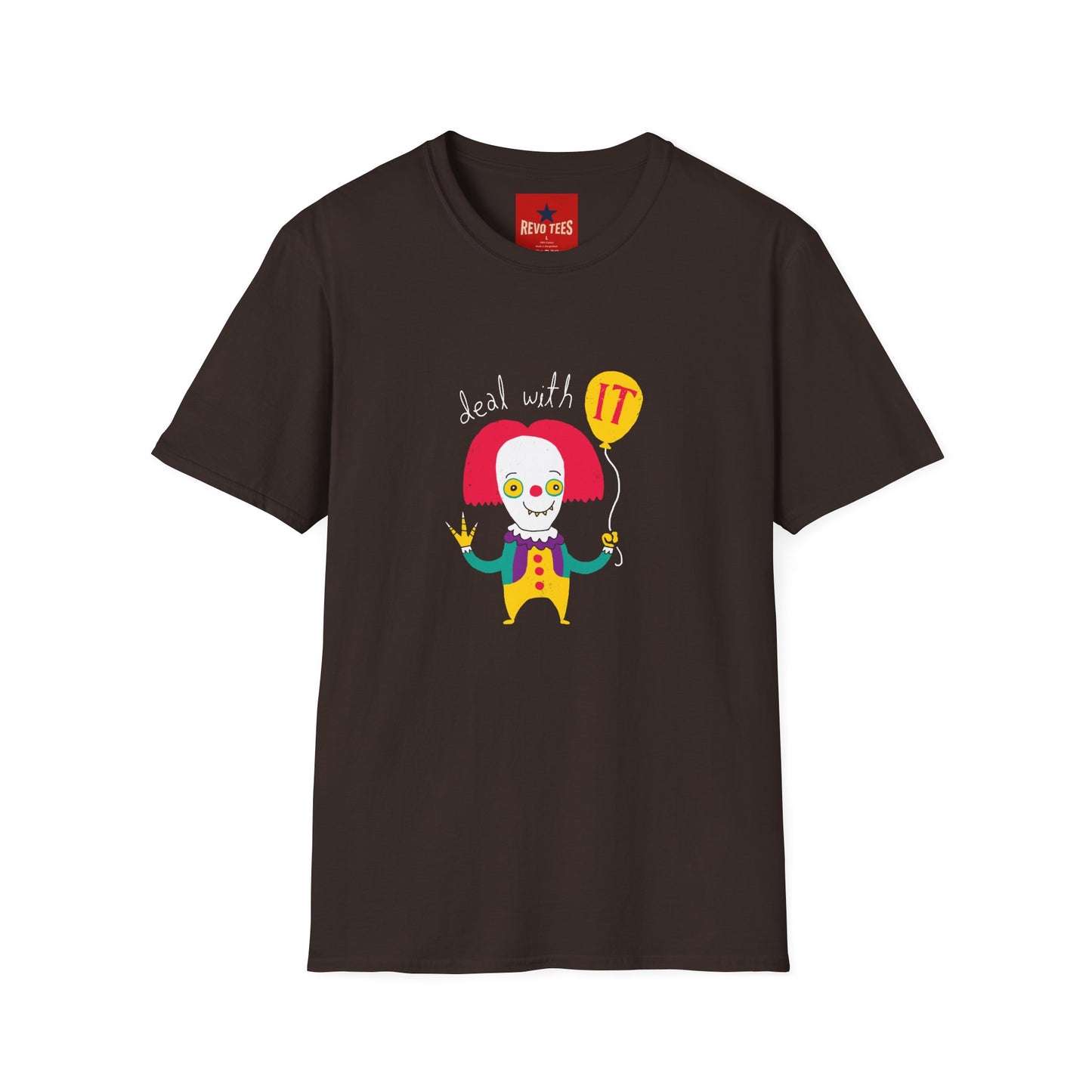 Deal With It Clown T-Shirt — Funny Horror Halloween Graphic Tee