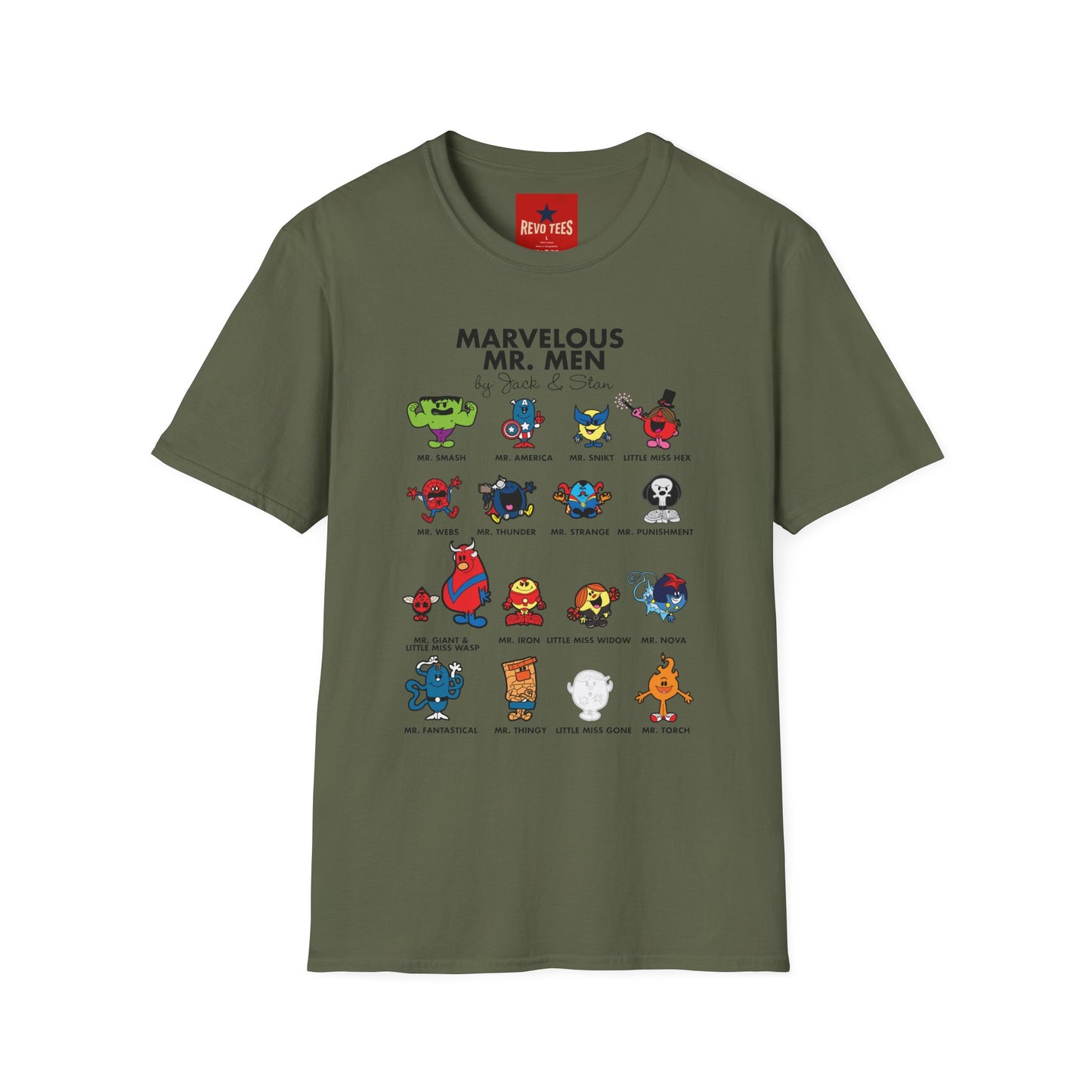 Marvelous Mr. Men Superhero T-Shirt — Funny Comic Character Tee