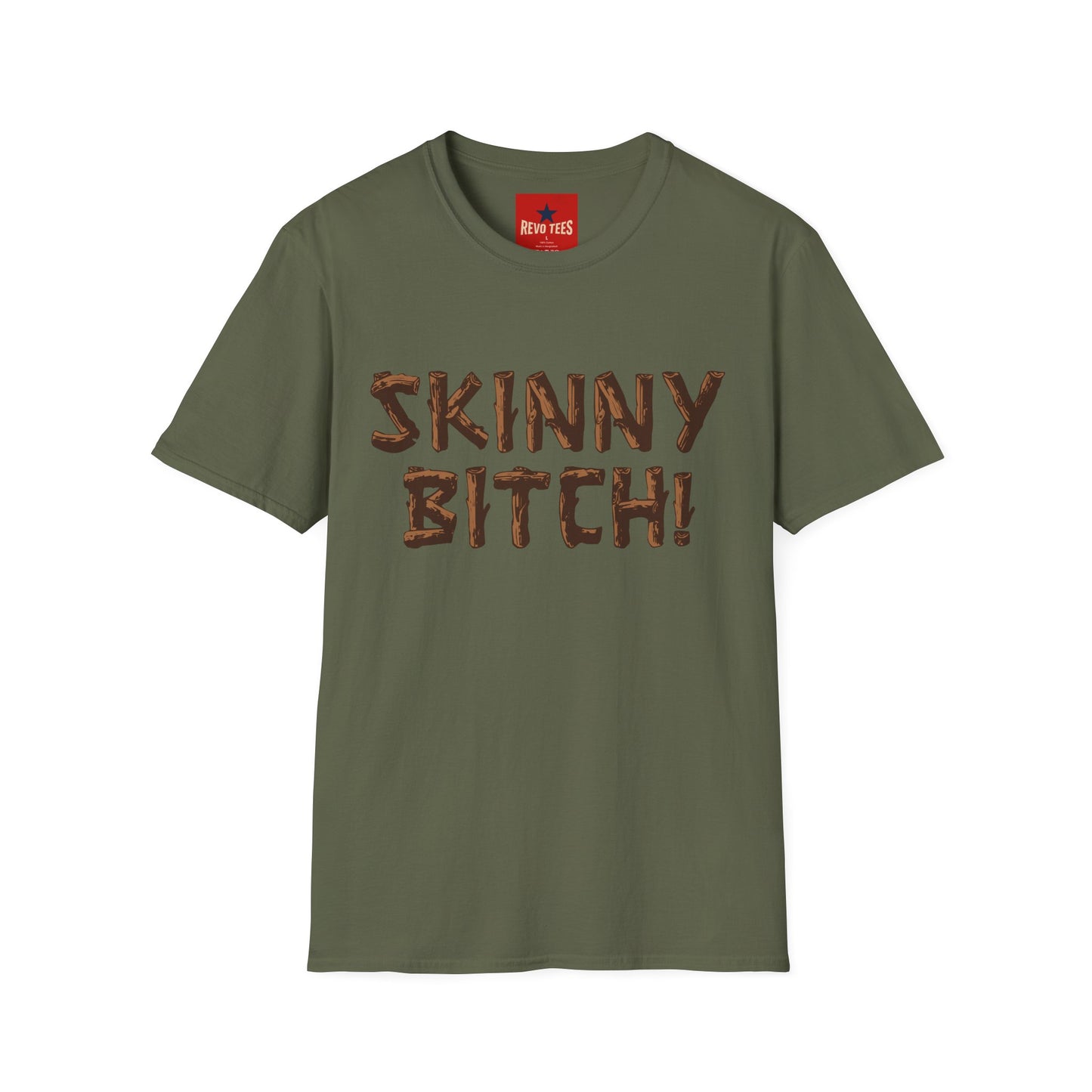 Skinny Bitch! Graphic T-Shirt — Bold Chocolate-Drip Lettering Tee