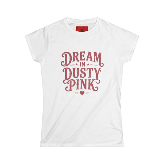 Revotees Dream in Dusty Pink Womens Vintage Script Graphic Shirt T-Shirt - alternate view 2