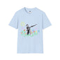 Revotees Banksy Style Soldier with Childlike Doodle Flowers T-Shirt - alternate view 7