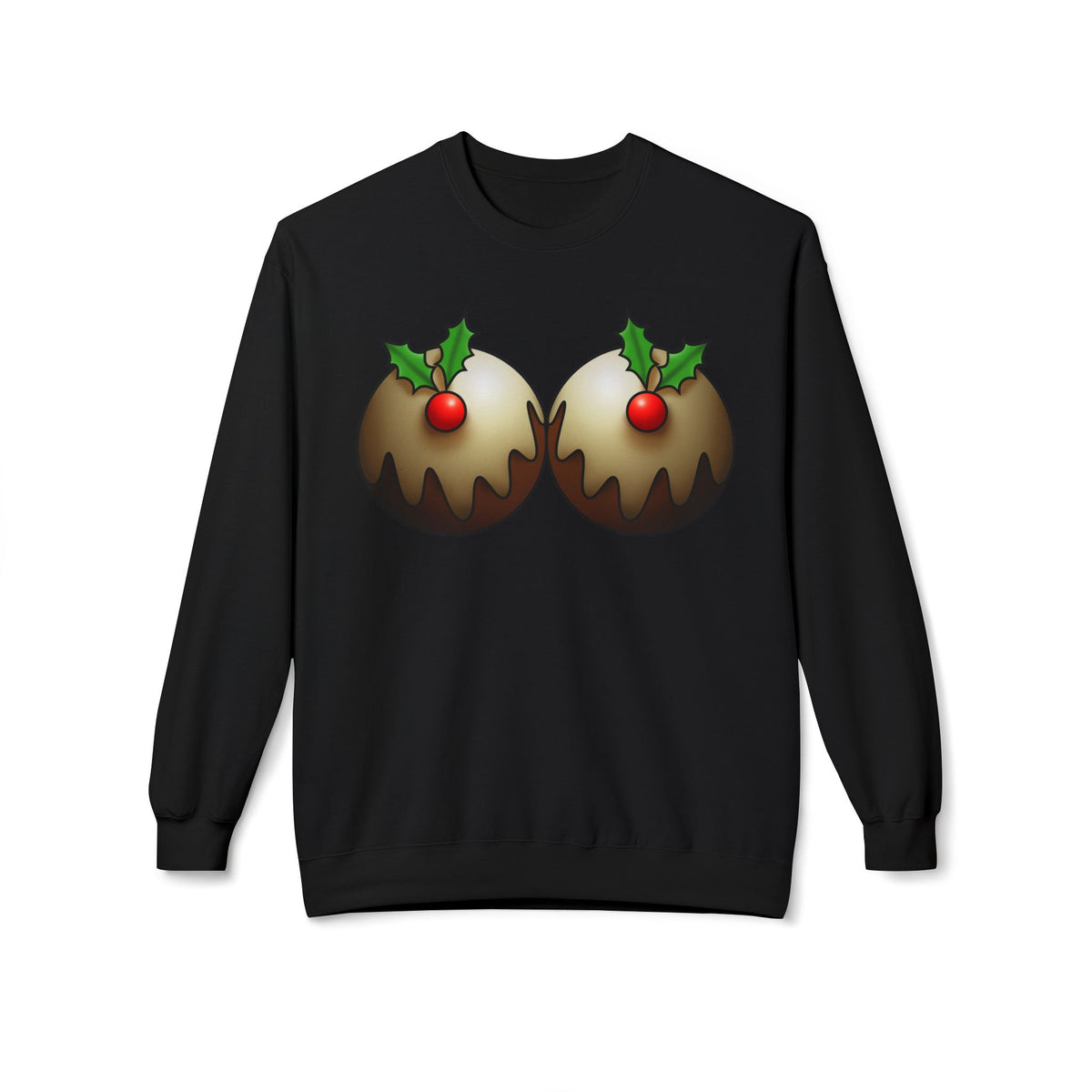 Yule Tidings We'll Twin - Christmas Puddings Crewneck Sweater