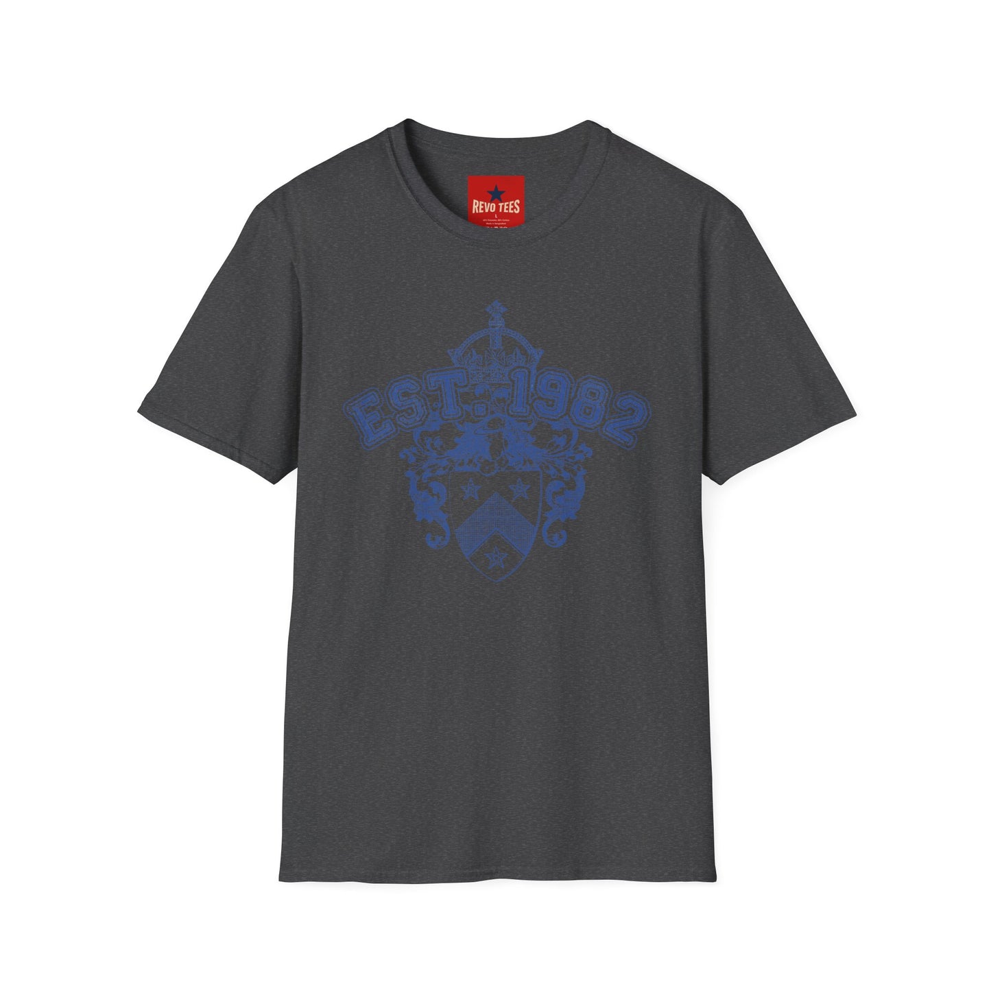 EST. 1982 Crest T‑Shirt — Vintage Heraldic Graphic Tee