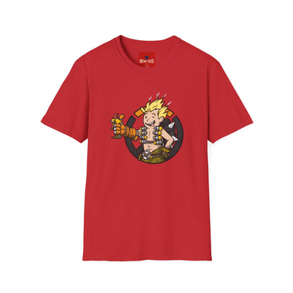 Junkrat-Inspired Gamer Tee — Cartoon Explosive Hero Graphic T-Shirt