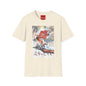 Graphic T-Shirt — Retro Japanese Floral Collage with Kanji Text