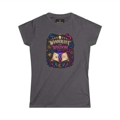 Wanderlust & Wisdom Graphic Tee — Magical Open Book Travel Shirt