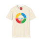 Colorwheel Face T-Shirt — Retro Geometric Graphic Tee