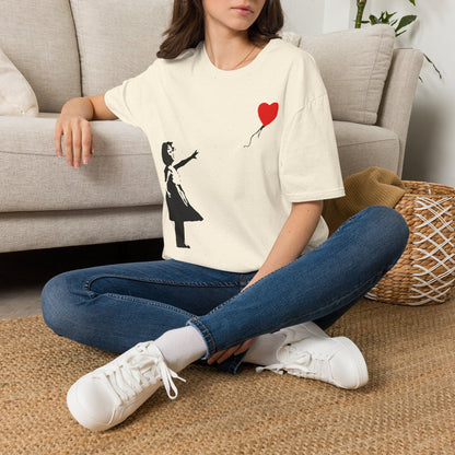 Banksy Balloon Girl T‑Shirt — Heart Balloon Street Art Graphic Tee