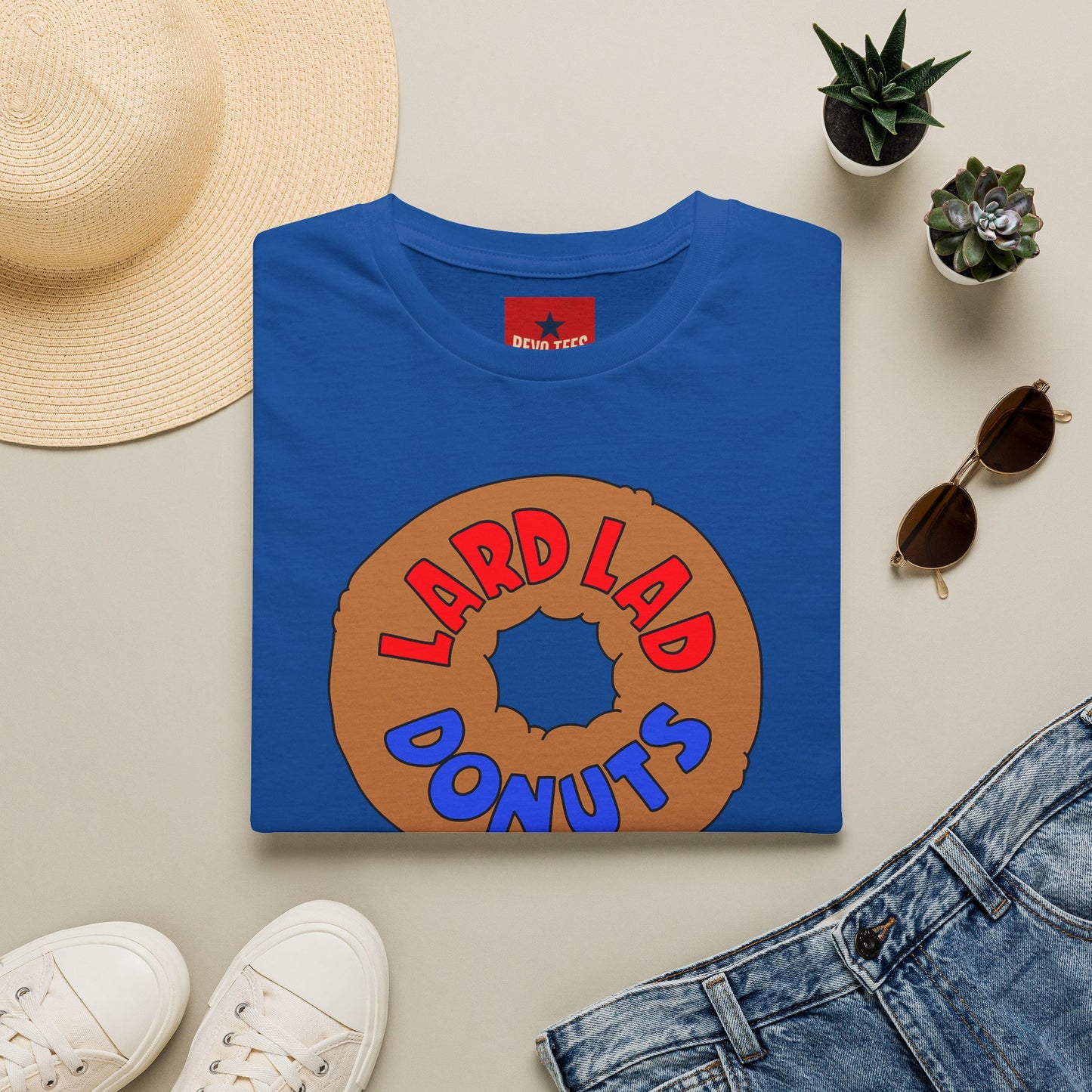 Donut Vintage Logo T‑Shirt — "Lard Lad Donuts" Cartoon Tee