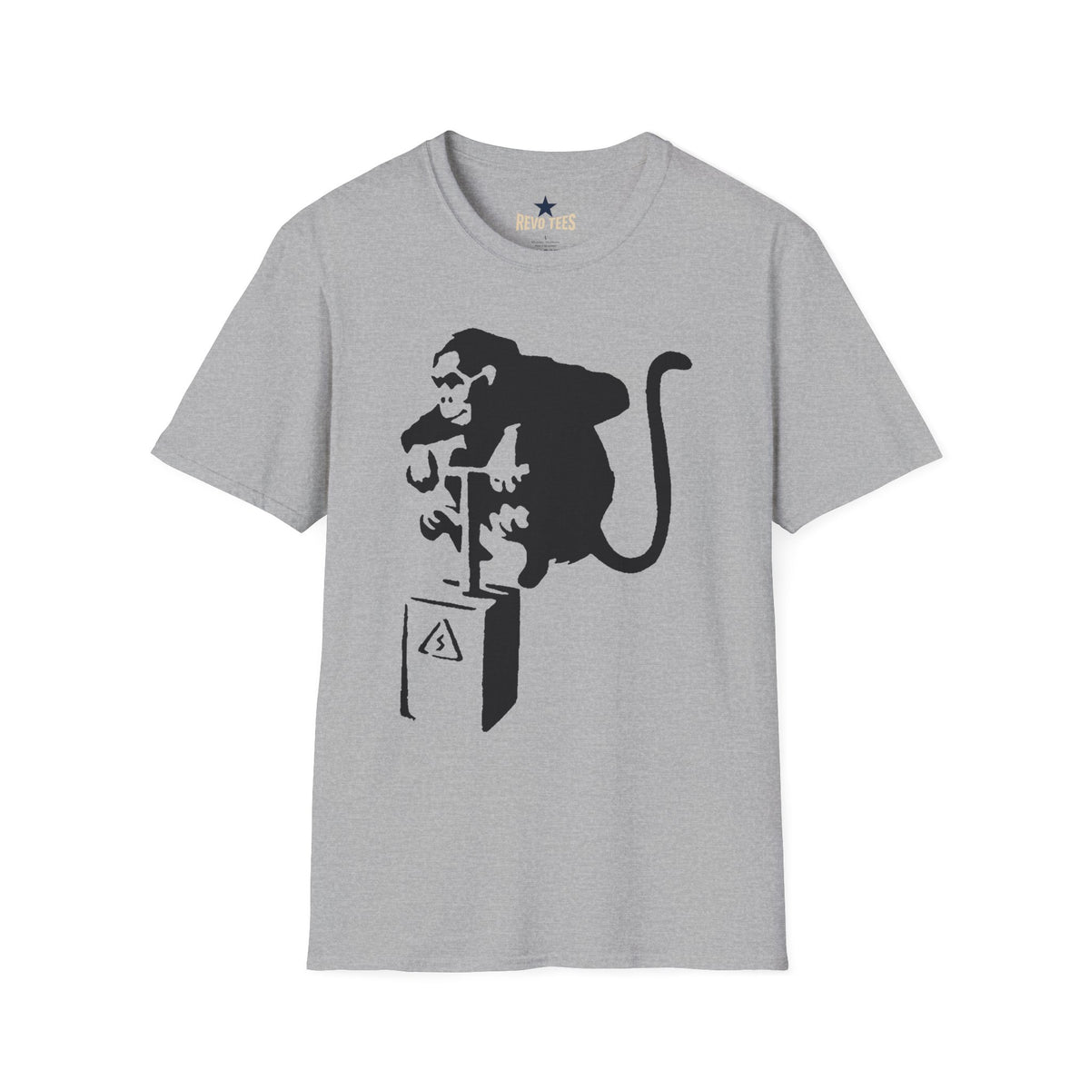 Revotees Banksy Style Monkey on Bomb Street Art Graphic T-Shirt - alternate view 3