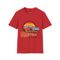 Classic Station Wagon Simpsons Sunset T‑Shirt — “Camping” Vintage Car Graphic