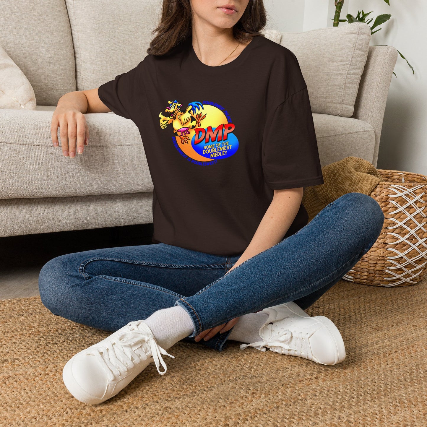 T-Shirt — DMP DoubleMeat Medley Retro Mascot Graphic Tee