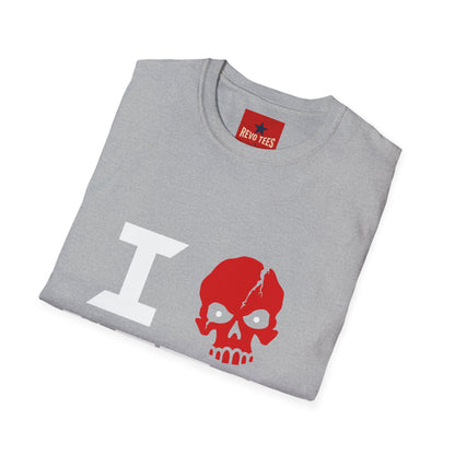 I Love Metal T-Shirt — Red Skull Heavy Metal Band Tee