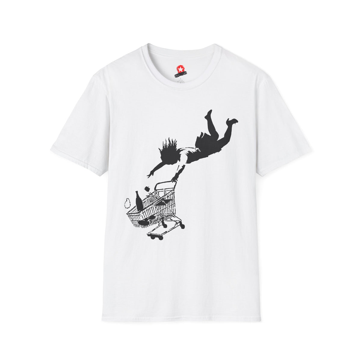 Revotees Banksy Shop Til You Drop Silhouette T-Shirt