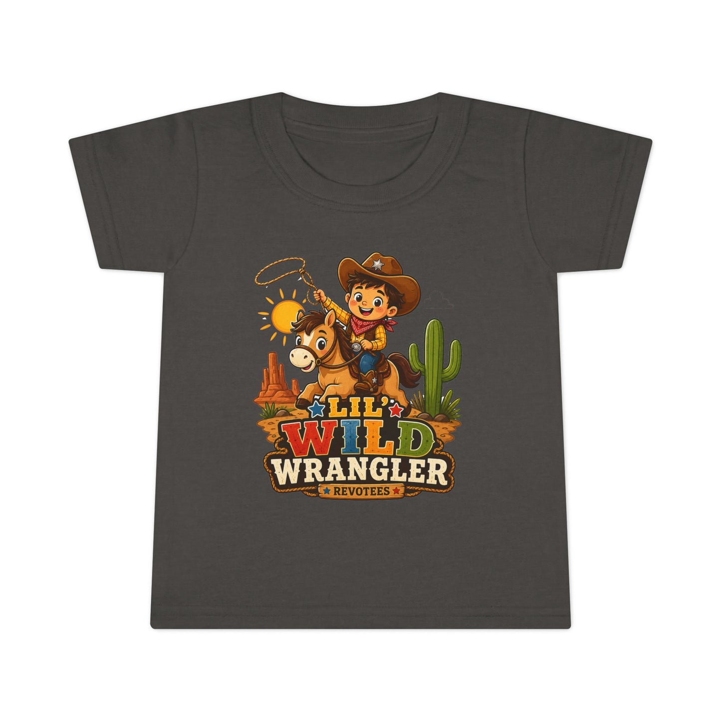 Toddler T-Shirt - Lil' Wild Wrangler Cowboy Graphic Tee