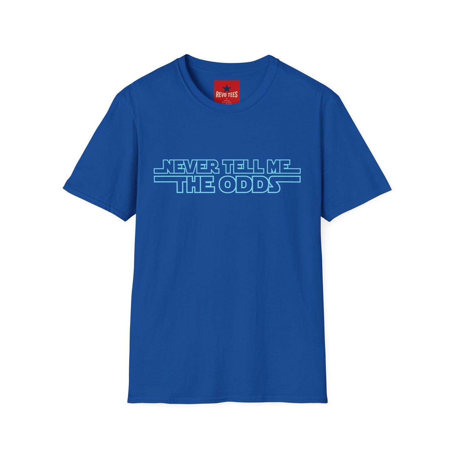 Never Tell Me the Odds T-Shirt — Retro Sci‑Fi Quote Tee