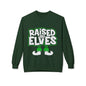 Raised by Elves Sweatshirt – Christmas Funny Holiday Crewneck