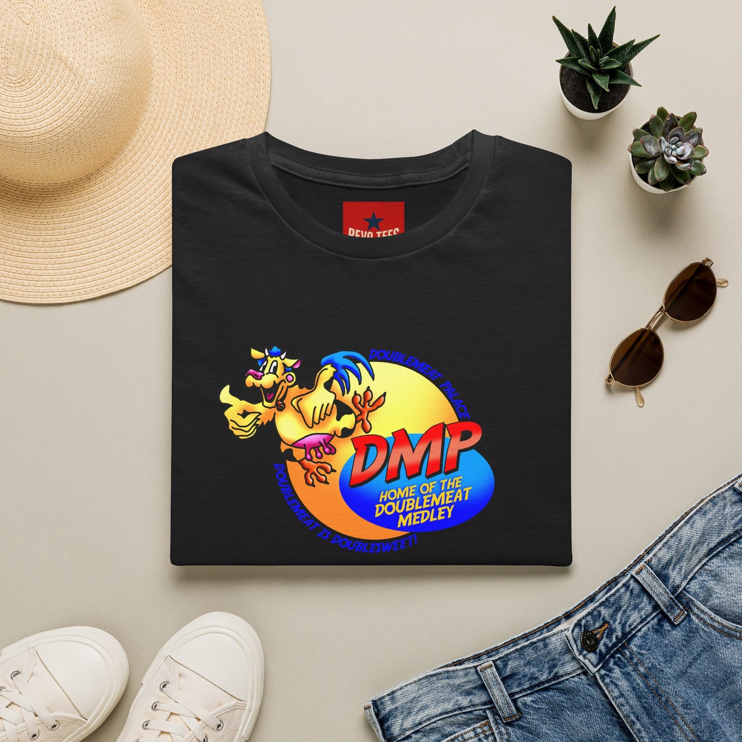 T-Shirt — DMP DoubleMeat Medley Retro Mascot Graphic Tee