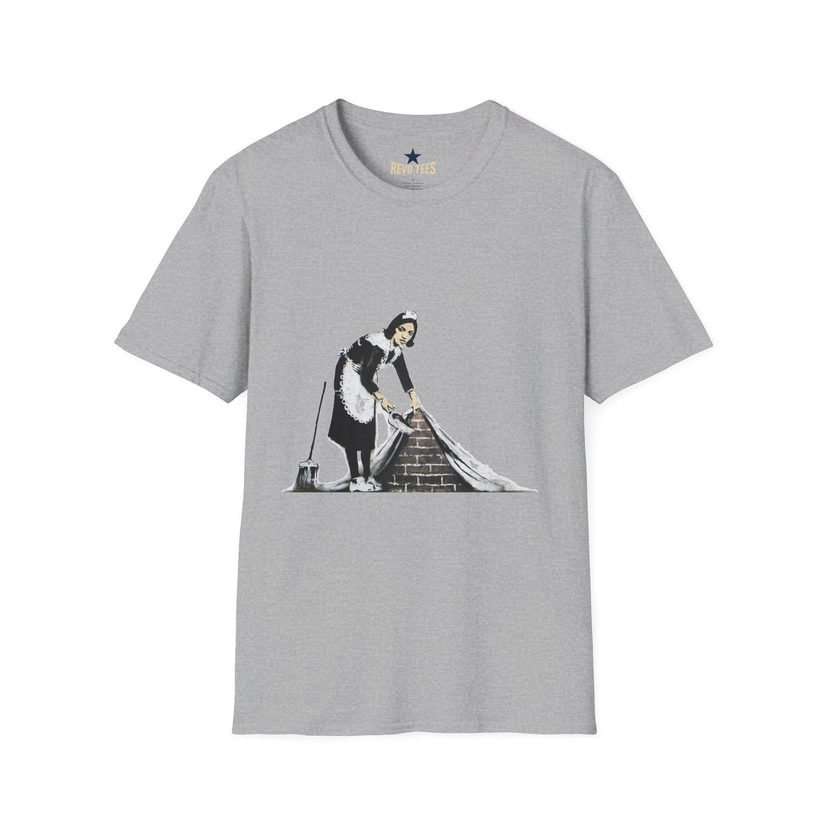 Revotees Banksys Maid Street Art Banksy Inspired Housecleaning Graphic T-Shirt - alternate view 9