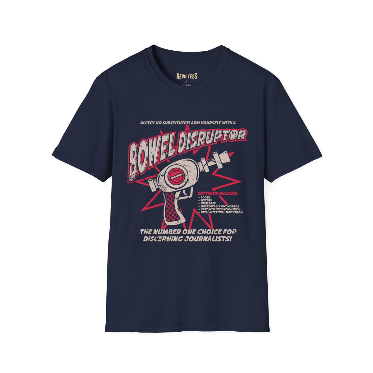 Revotees Bowel Disruptor Funny Medical Gut Health Graphic for Nurses Journalists T-Shirt - alternate view 6