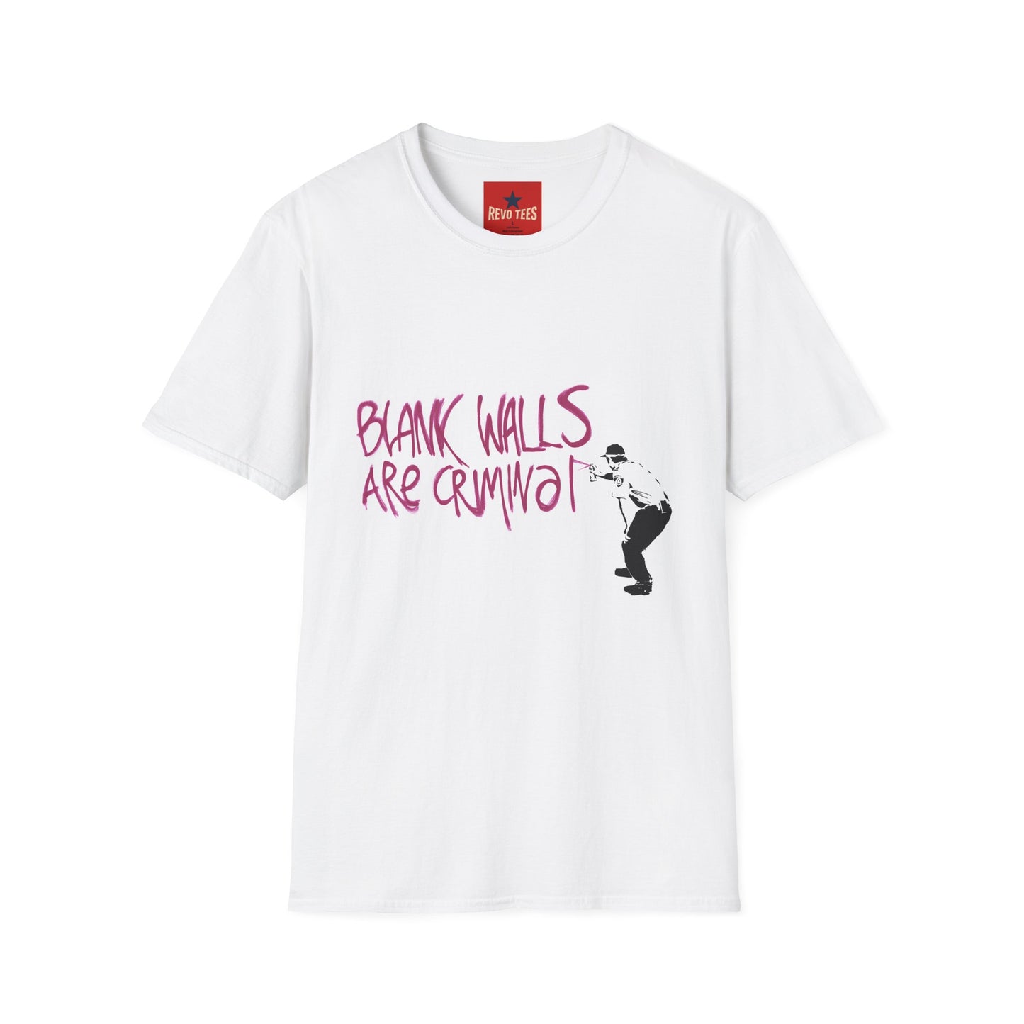 T-Shirt — “Blank Walls Are Criminal” Street Art Graphic Tee