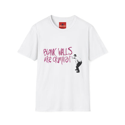 T-Shirt — “Blank Walls Are Criminal” Street Art Graphic Tee