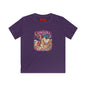 Kids Tee — "Cowgirl at Heart" Colorful Western Graphic (Cowgirl & Wild Print)