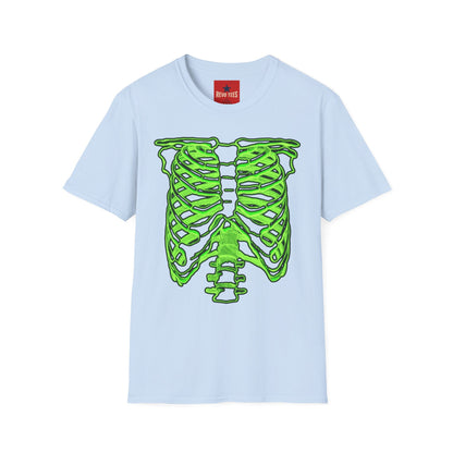 T-Shirt — Neon Green Rib Cage Graphic Tee
