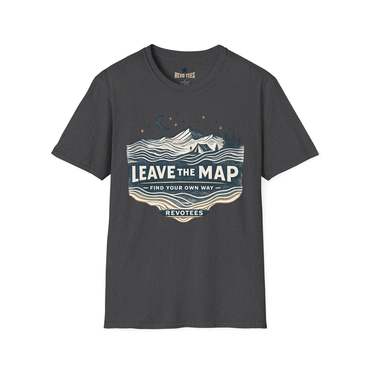 REVOTEES Leave the Map Graphic T-Shirt — Adventure Mountains Outdoor Tee